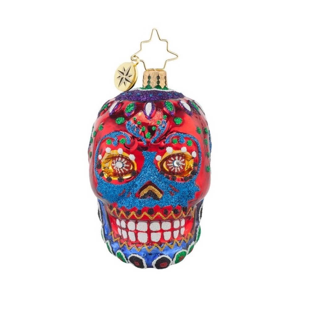 Christopher Radko Dia De Los Muertos (Day of the Dead) Sugar Skull Ornament - Picture 2 of 7
